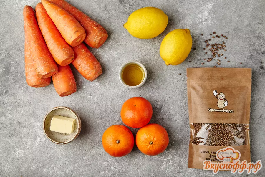 Запечённая морковь - Ингредиенты и состав рецепта