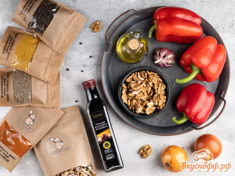 Паштет из грецких орехов и болгарского перца - Ингредиенты и состав рецепта