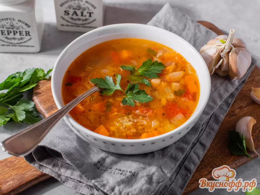 Суп с киноа и фасолью - Готовое блюдо