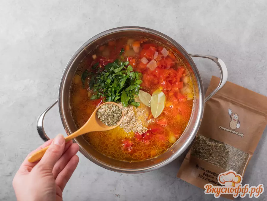 Суп с фасолью, киноа и помидорами - Шаг 4