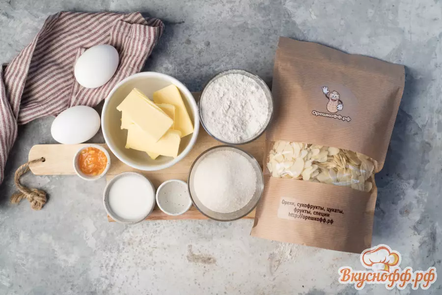 Печенье «Мадлен» с миндальными лепестками - Ингредиенты и состав рецепта