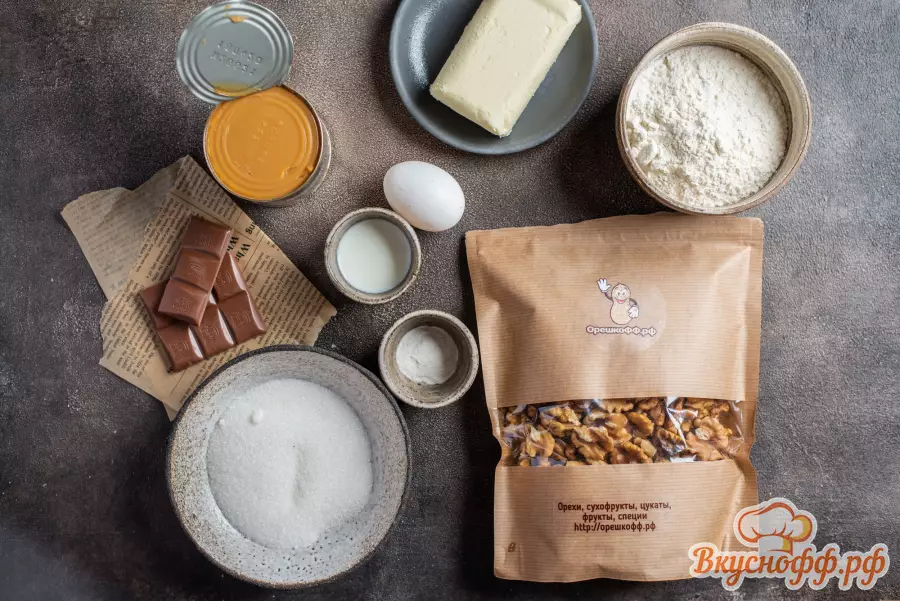Торт «Муравейник» с грецким орехом - Ингредиенты и состав рецепта