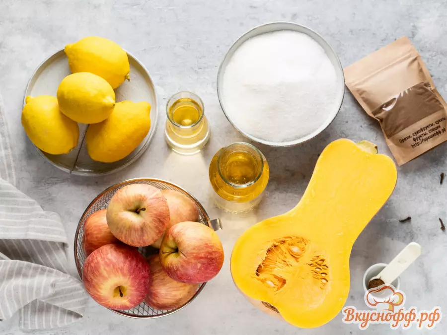 Компот из тыквы и яблок - Ингредиенты и состав рецепта