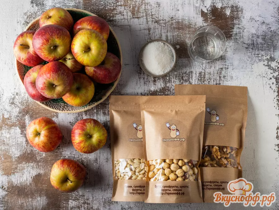 Яблочная пастила с орехами - Ингредиенты и состав рецепта
