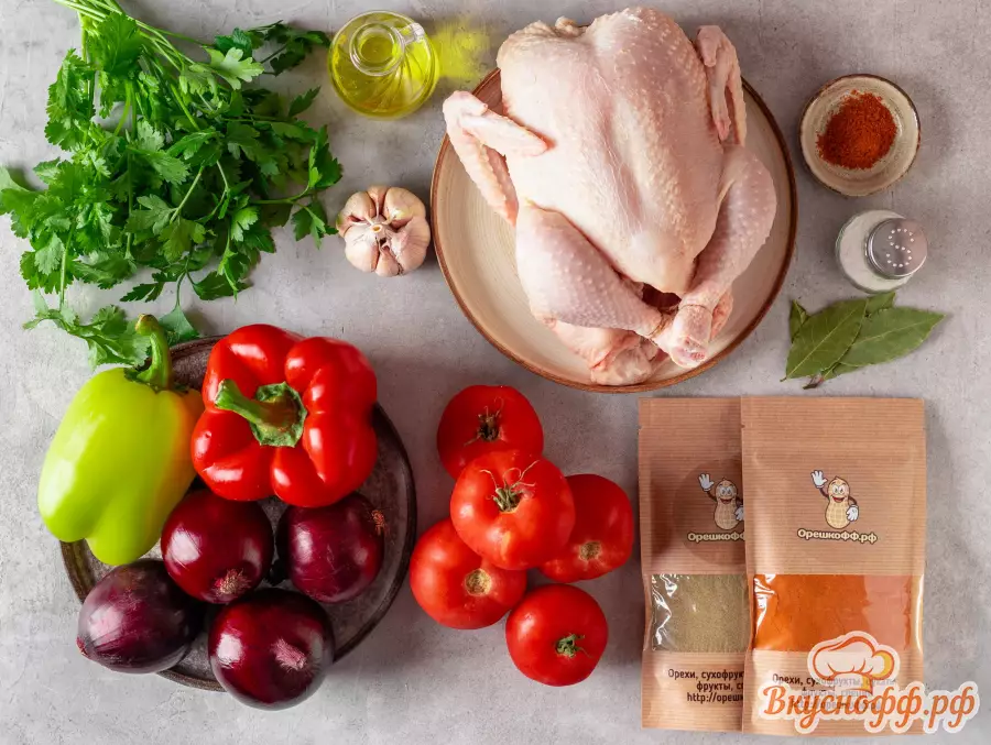 Чахохбили из курицы - Ингредиенты и состав рецепта