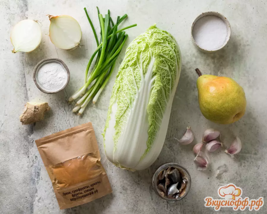 Кимчи из пекинской капусты с перцем чили - Ингредиенты и состав рецепта
