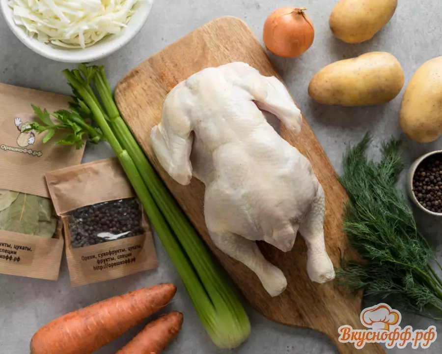 Щи из свежей капусты с курицей - Ингредиенты и состав рецепта