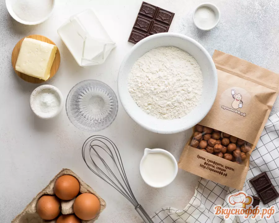 Эклеры с ореховым кремом - Ингредиенты и состав рецепта