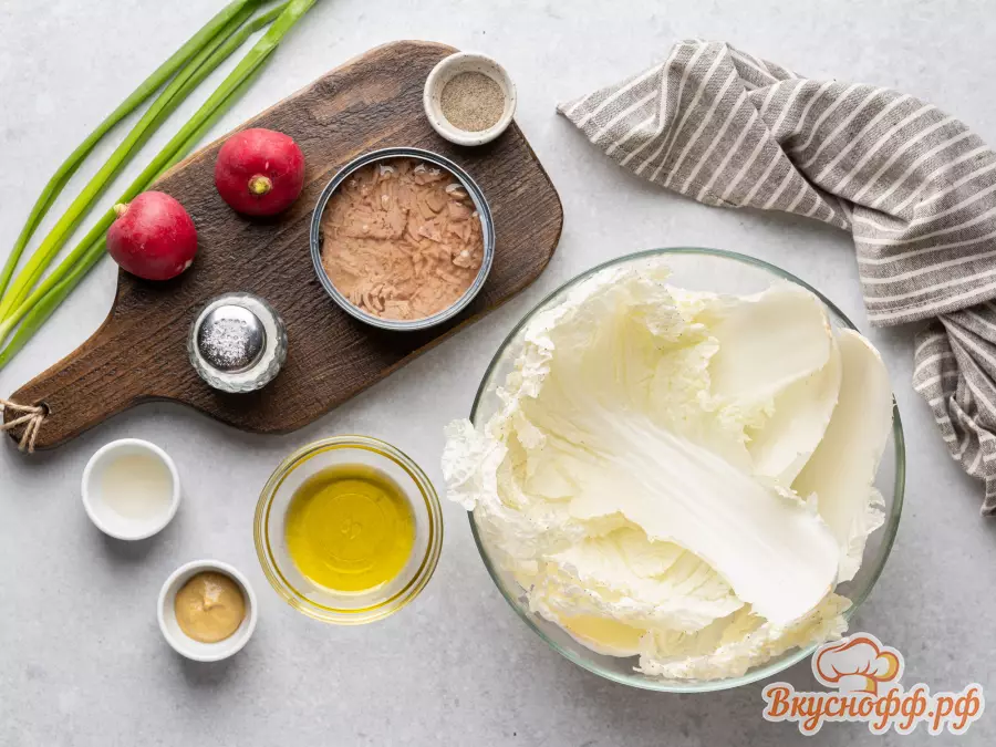 Салат с тунцом и редисом - Ингредиенты и состав рецепта