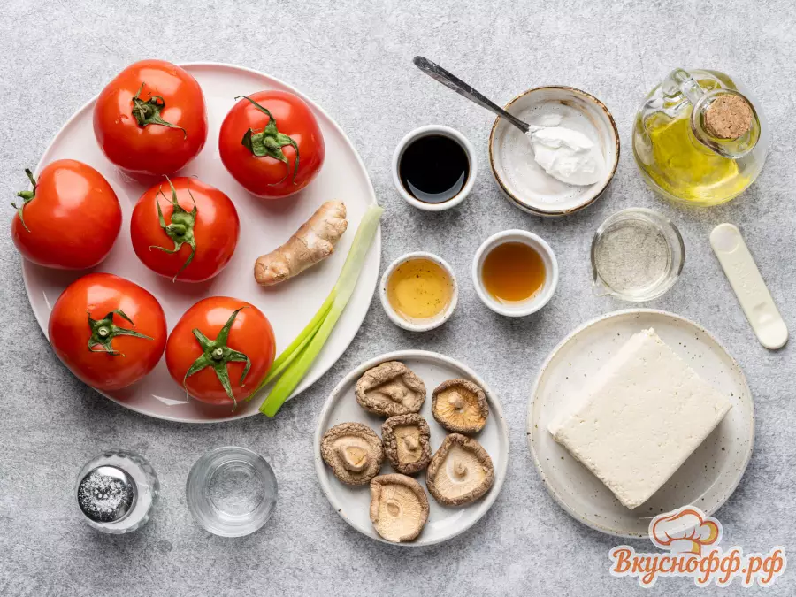 Фаршированные помидоры с сыром тофу - Ингредиенты и состав рецепта
