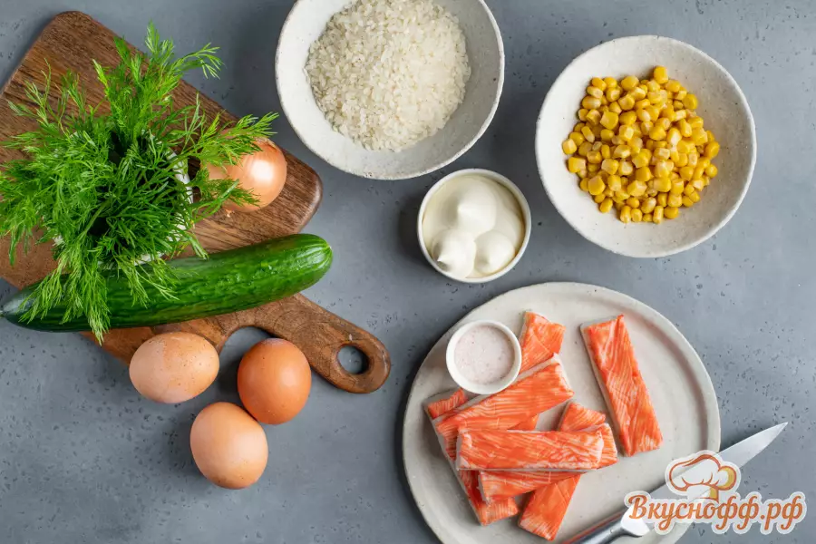 Крабовый салат классический - Ингредиенты и состав рецепта