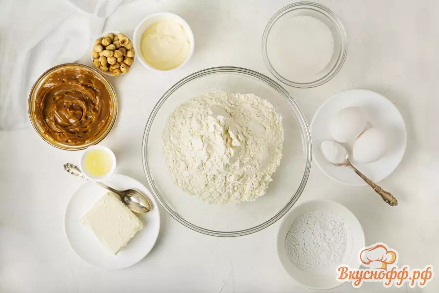 Орешки со сгущёнкой и фундуком - Ингредиенты и состав рецепта