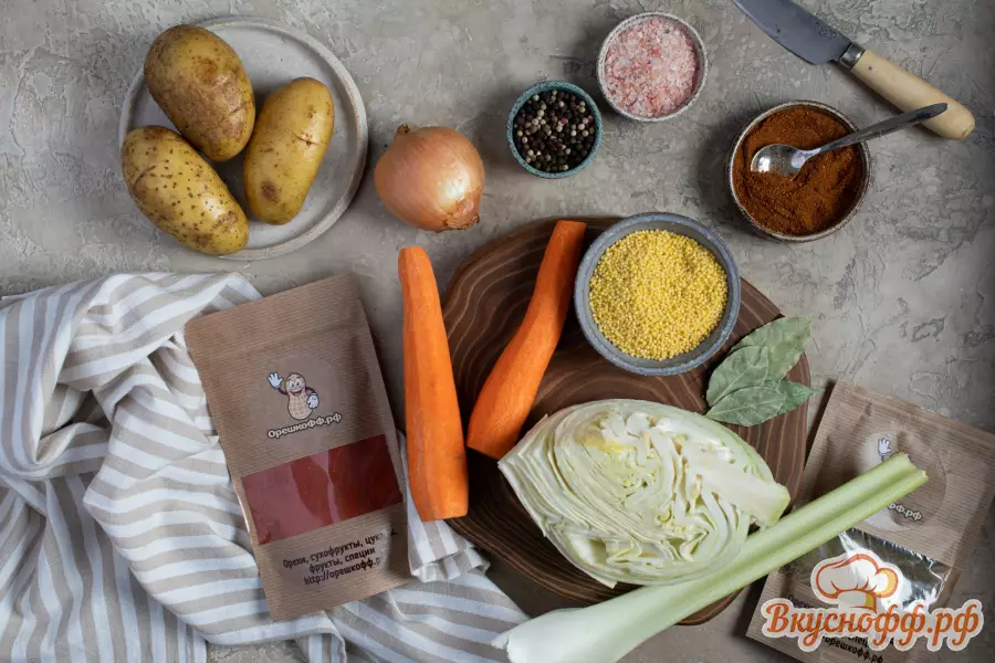 Капустный суп с пшеном - Ингредиенты и состав рецепта