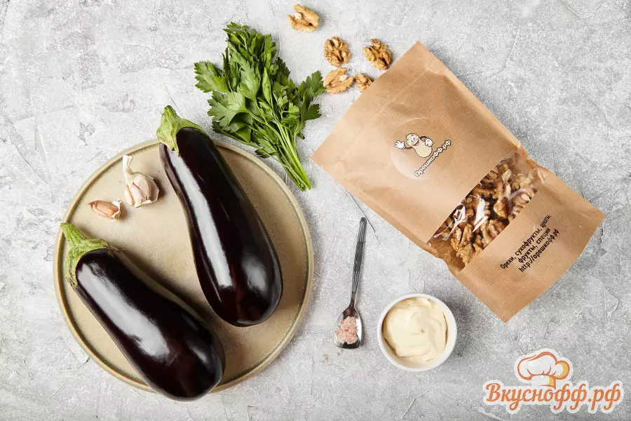 Баклажаны с грецким орехом - Ингредиенты и состав рецепта