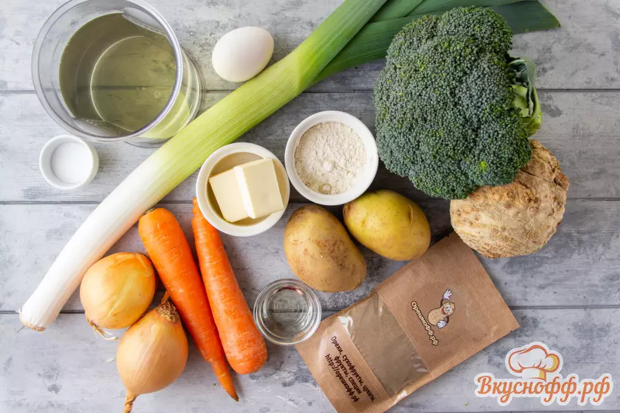 Овощной суп с клёцками - Ингредиенты и состав рецепта