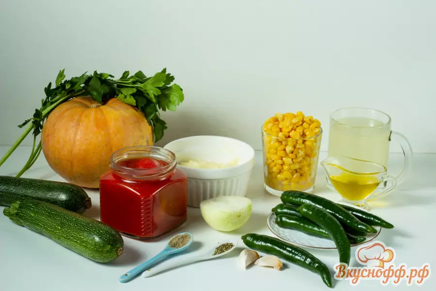 Сырный суп с овощами - Ингредиенты и состав рецепта