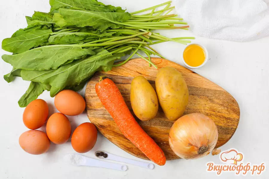 Щавелевый суп с яйцом - Ингредиенты и состав рецепта