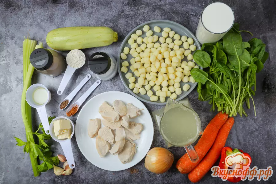 Сливочный суп с курицей - Ингредиенты и состав рецепта