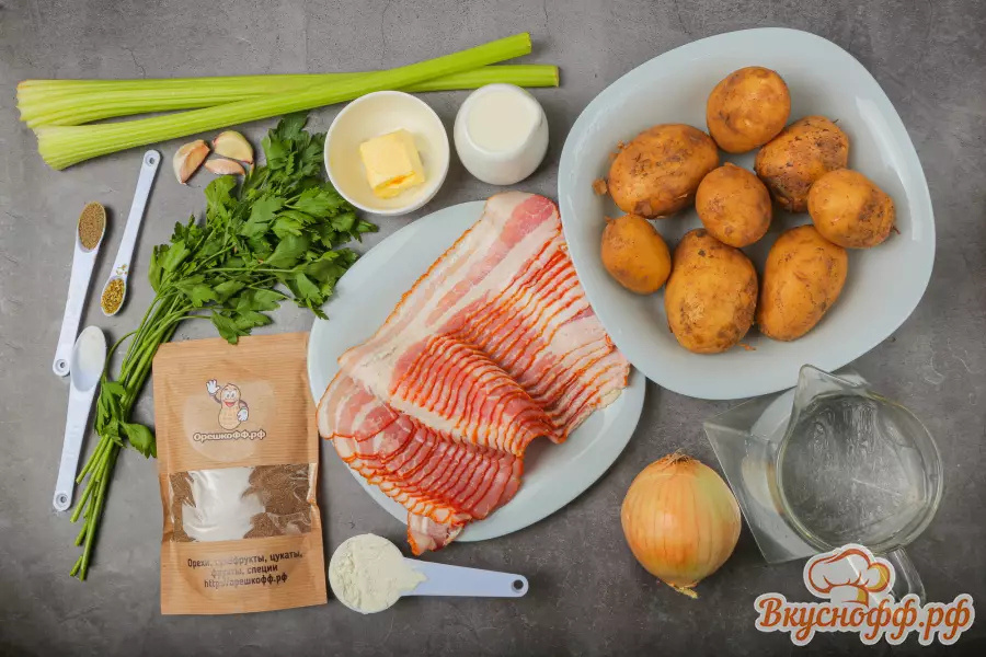 Картофельный суп с беконом - Ингредиенты и состав рецепта