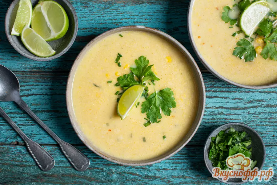 Овощной суп с кукурузой - Готовое блюдо
