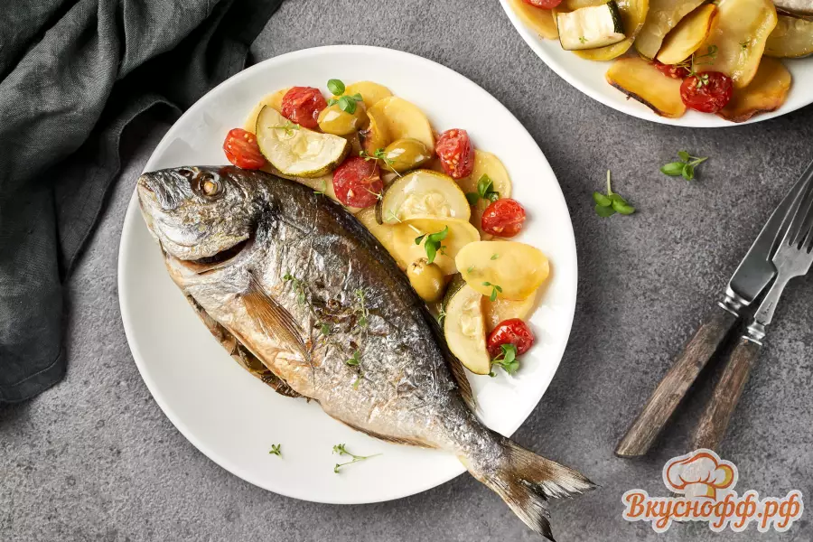 Рыба с овощами в духовке - Готовое блюдо