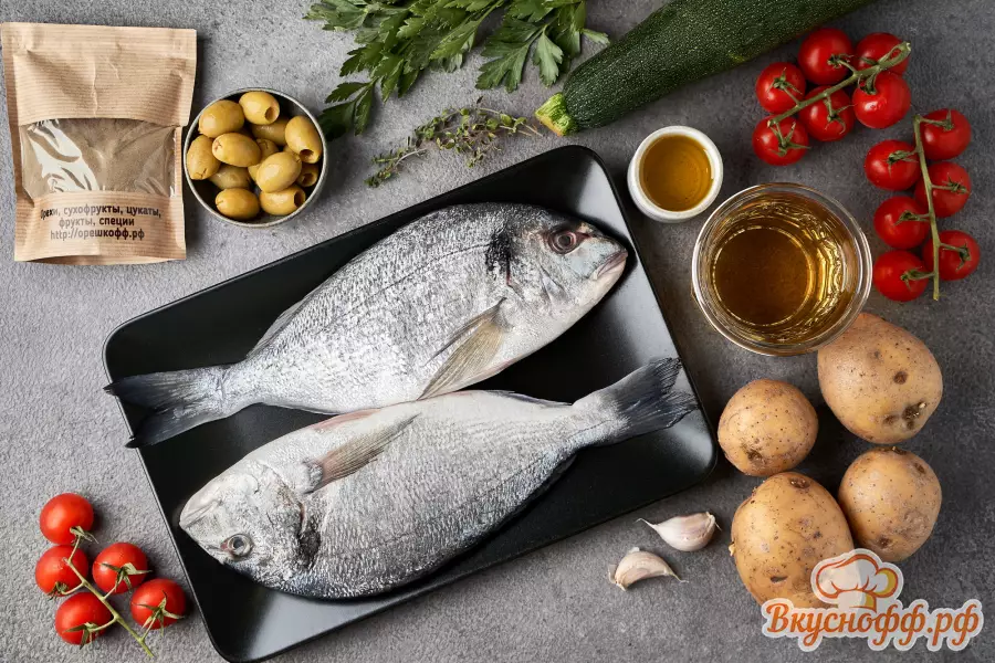 Рыба с овощами в духовке - Ингредиенты и состав рецепта