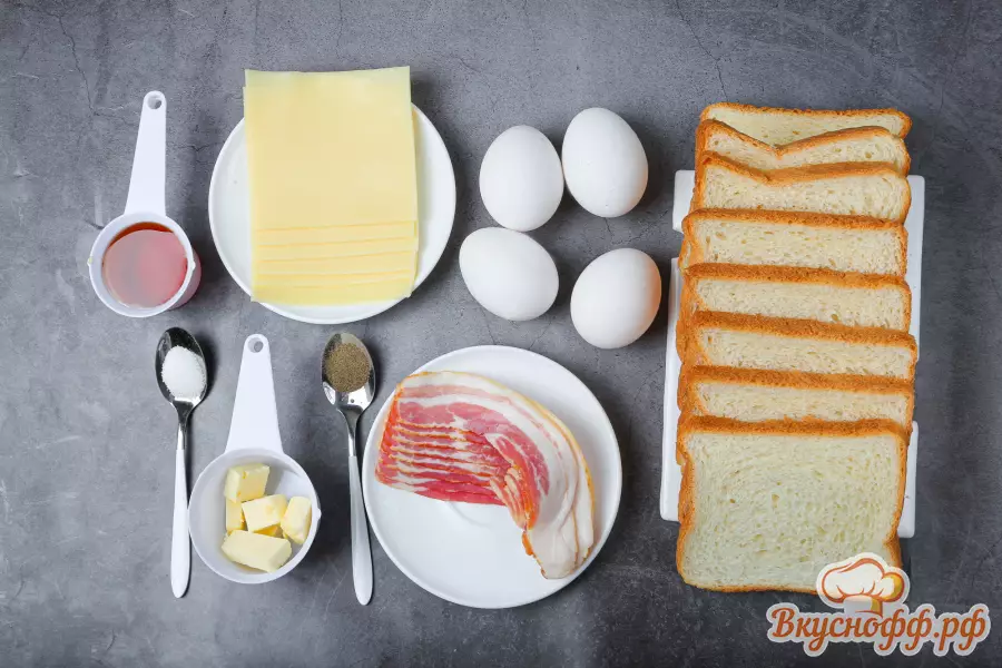 Сэндвич с яйцом и беконом - Ингредиенты и состав рецепта
