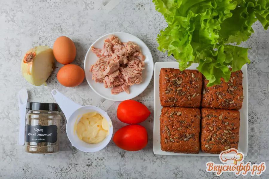Сэндвич с тунцом - Ингредиенты и состав рецепта