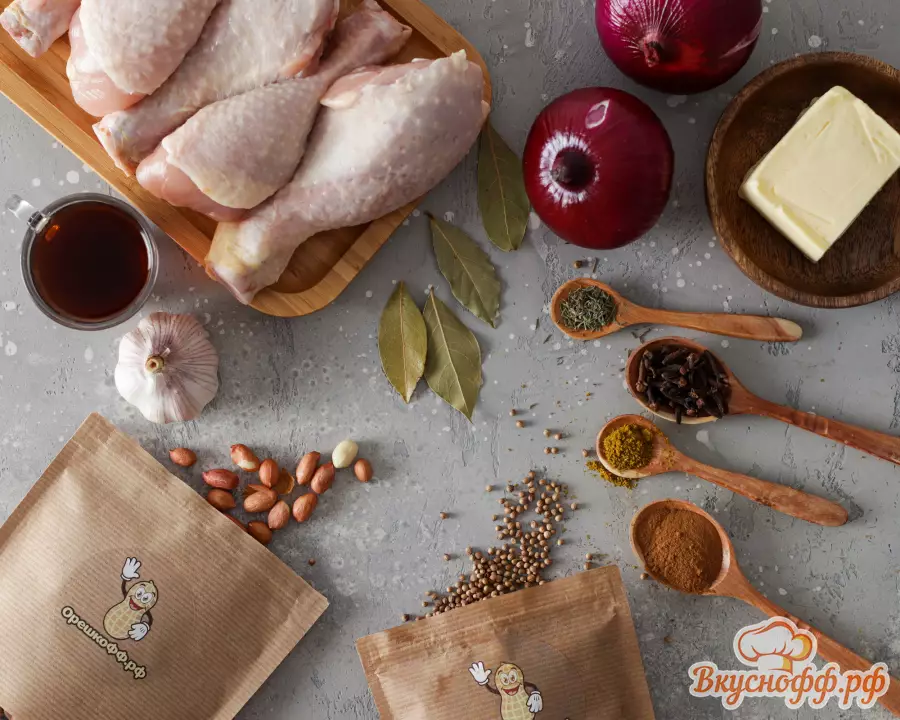 Сациви из курицы с арахисом - Ингредиенты и состав рецепта