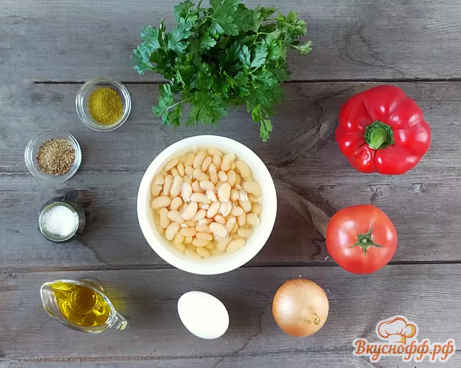 Салат с фасолью «Пияз» - Ингредиенты и состав рецепта