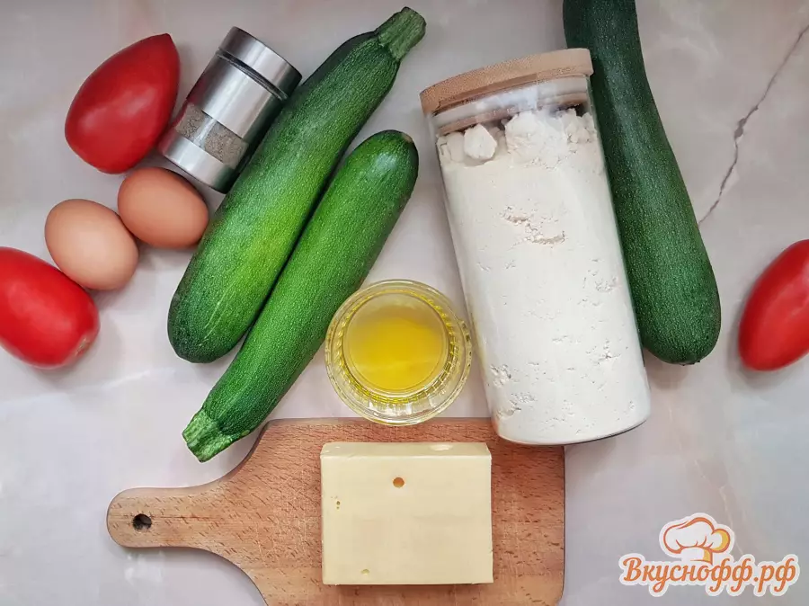 Запеканка из кабачков в духовке с помидором и сыром - Ингредиенты и состав рецепта