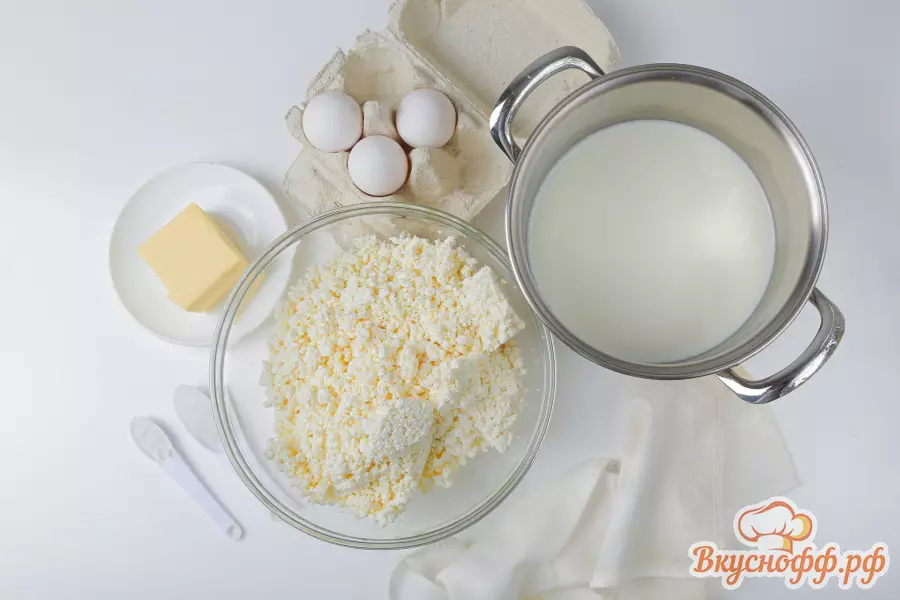 Сыр домашний из молока и творога - Ингредиенты и состав рецепта