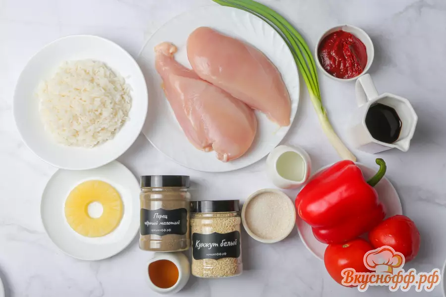 Курица в кисло-сладком соусе по-китайски - Ингредиенты и состав рецепта