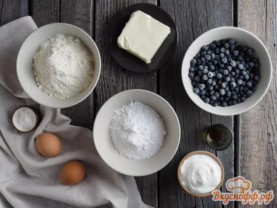 Черничный пирог - Ингредиенты и состав рецепта