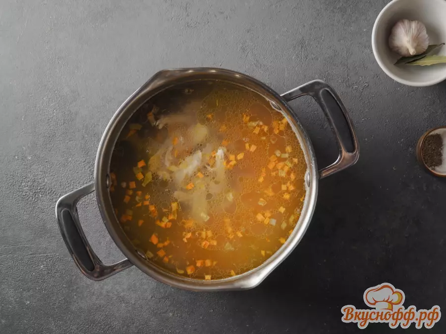 Суп с галушками на курином бульоне - Шаг 6