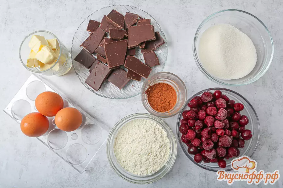 Шоколадный брауни с вишней - Ингредиенты и состав рецепта