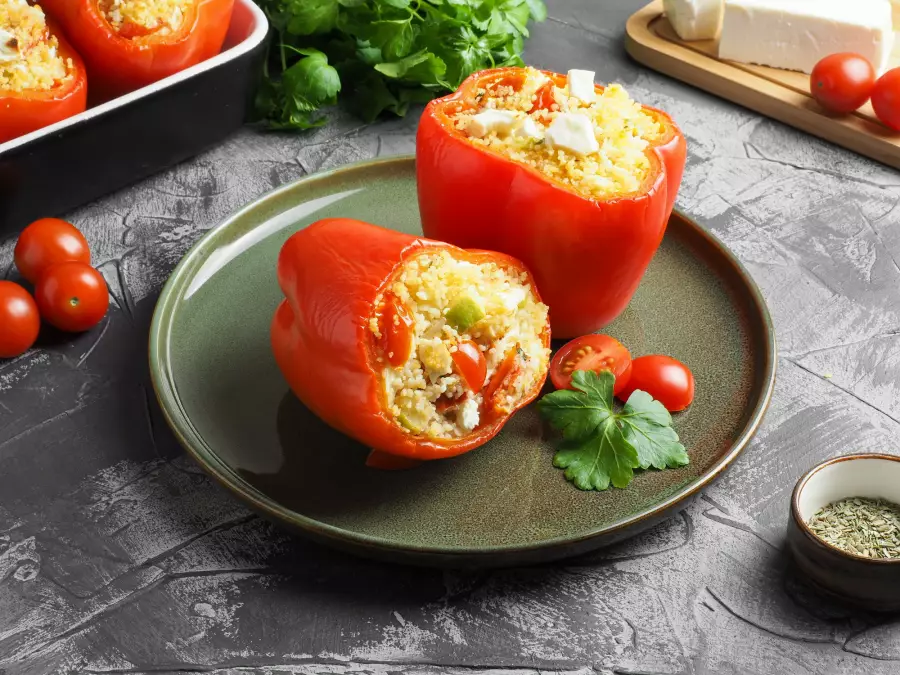 Перцы фаршированные кускусом