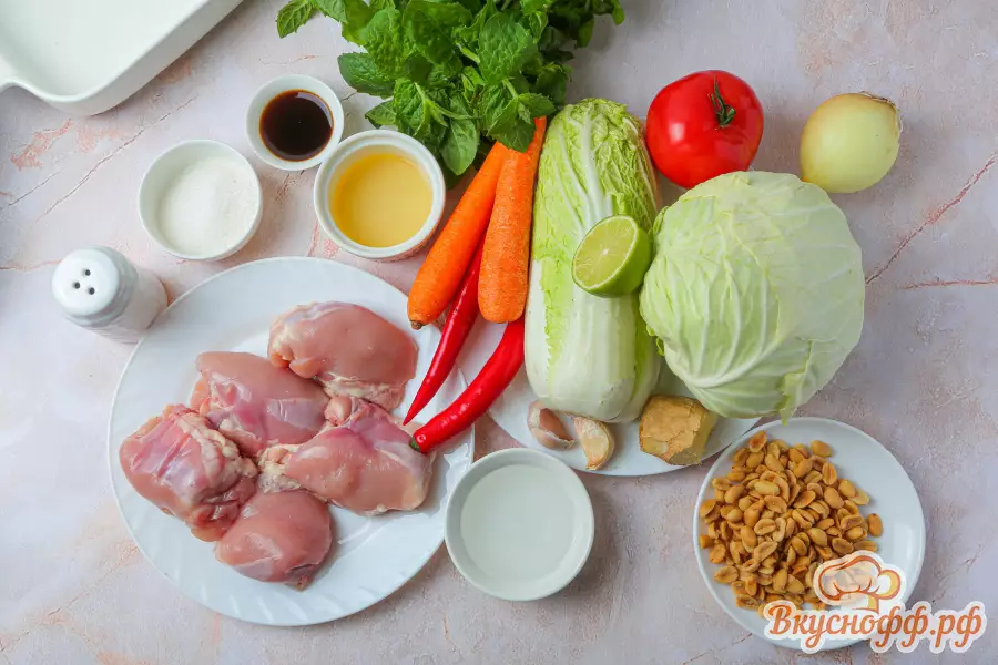 Салат с капустой и курицей - Ингредиенты и состав рецепта