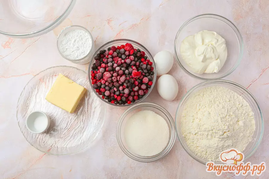 Песочный пирог с ягодами - Ингредиенты и состав рецепта