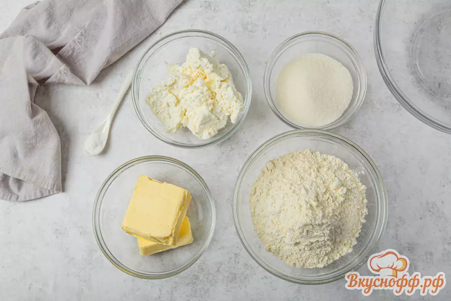 Творожное печенье «Треугольники» - Ингредиенты и состав рецепта