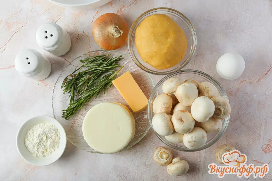 Пирог с грибами - Ингредиенты и состав рецепта