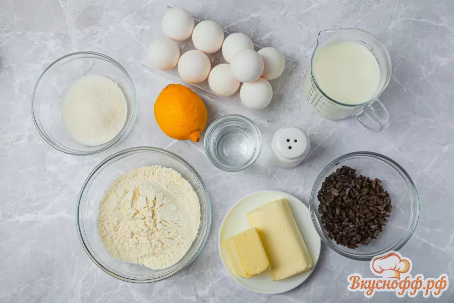 Заварные пирожные с заварным кремом - Ингредиенты и состав рецепта