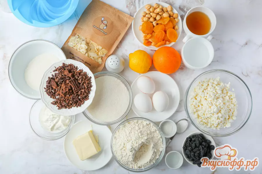 Творожный кекс в духовке - Ингредиенты и состав рецепта