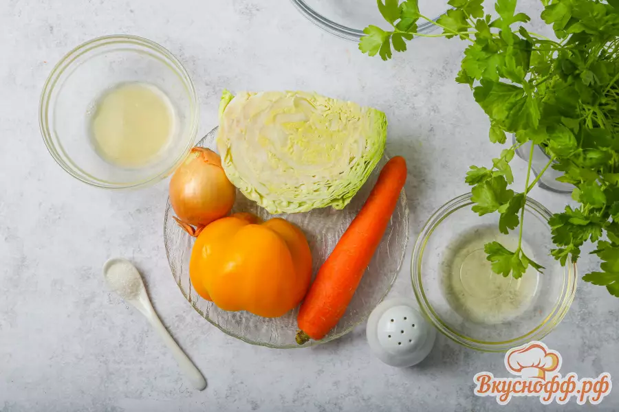 Салат «Витаминный» из капусты и моркови - Ингредиенты и состав рецепта