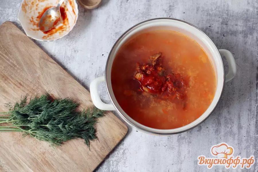 Суп из кильки в томатном соусе - Шаг 4