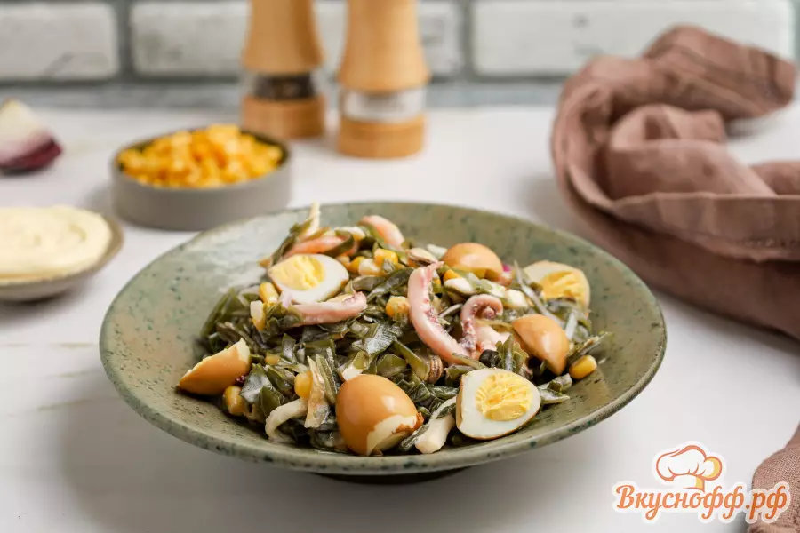 Морской салат с яйцом - Готовое блюдо