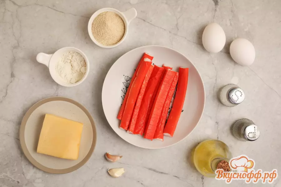 Котлеты из крабовых палочек с сыром - Ингредиенты и состав рецепта
