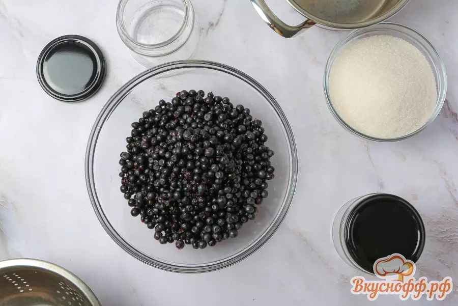 Варенье из черники «Пятиминутка» - Ингредиенты и состав рецепта