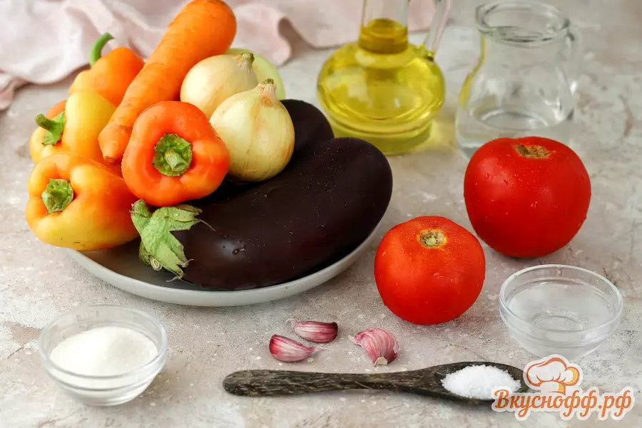 Салат из баклажанов на зиму - Ингредиенты и состав рецепта