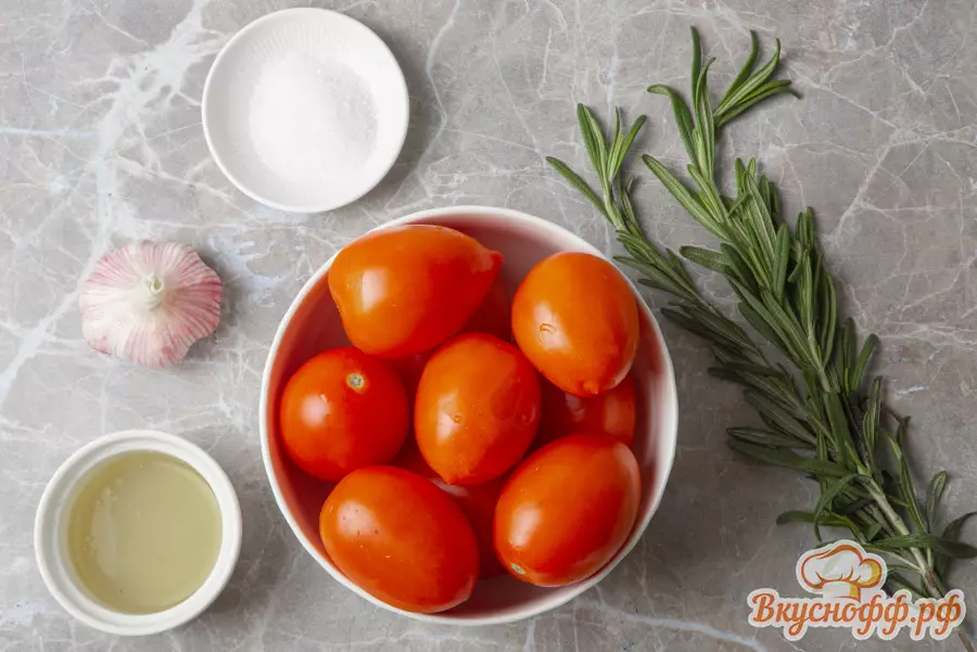 Вяленые томаты в духовке - Ингредиенты и состав рецепта